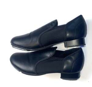 Weissman Black Slip-on Tap Dance Shoe black Size 5.5AM Style W1500